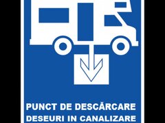 Placuta pentru rulote punct de  descarcare deseuri in canalizare